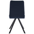 STUHL  in Eisen Flachgewebe Metall, Textil  - Schwarz/Dunkelblau, Design, Textil/Metall (48/93/60cm) - Cantus