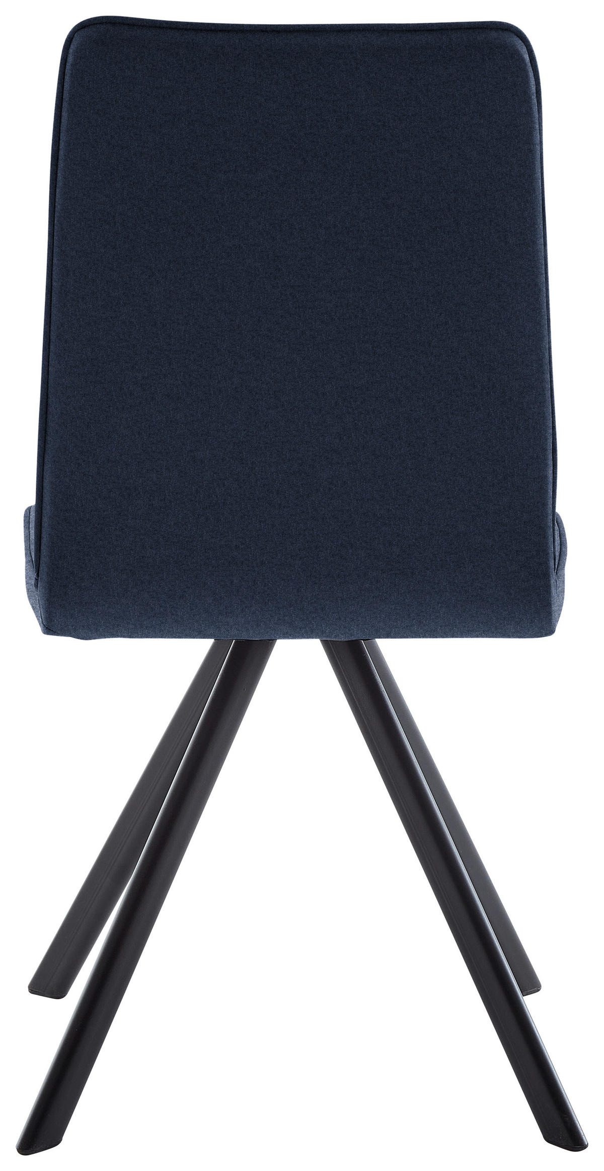 STUHL  in Eisen Flachgewebe  - Schwarz/Dunkelblau, Design, Textil/Metall (48/93/60cm) - Cantus
