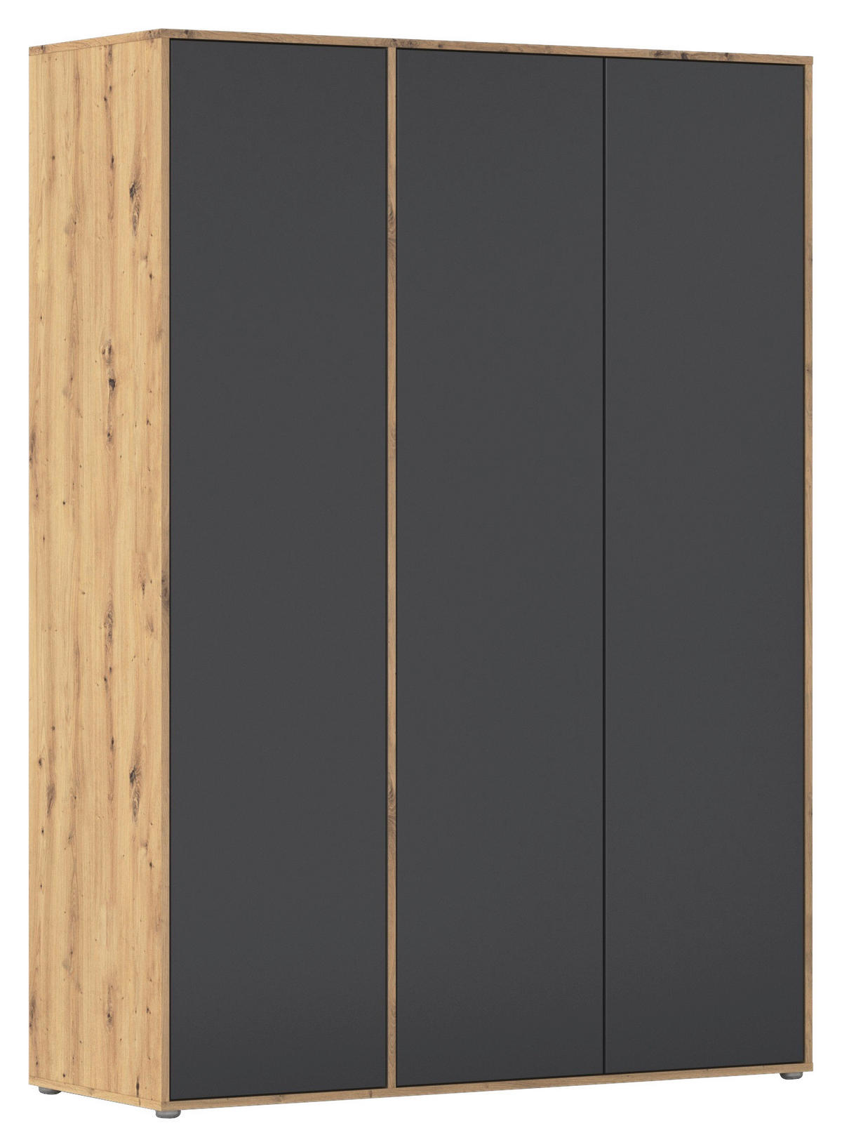 DREHTÜRENSCHRANK in Grau, Eiche Artisan  - Eiche Artisan/Grau, Modern, Holzwerkstoff (140/194/53cm) - Rauch Möbel