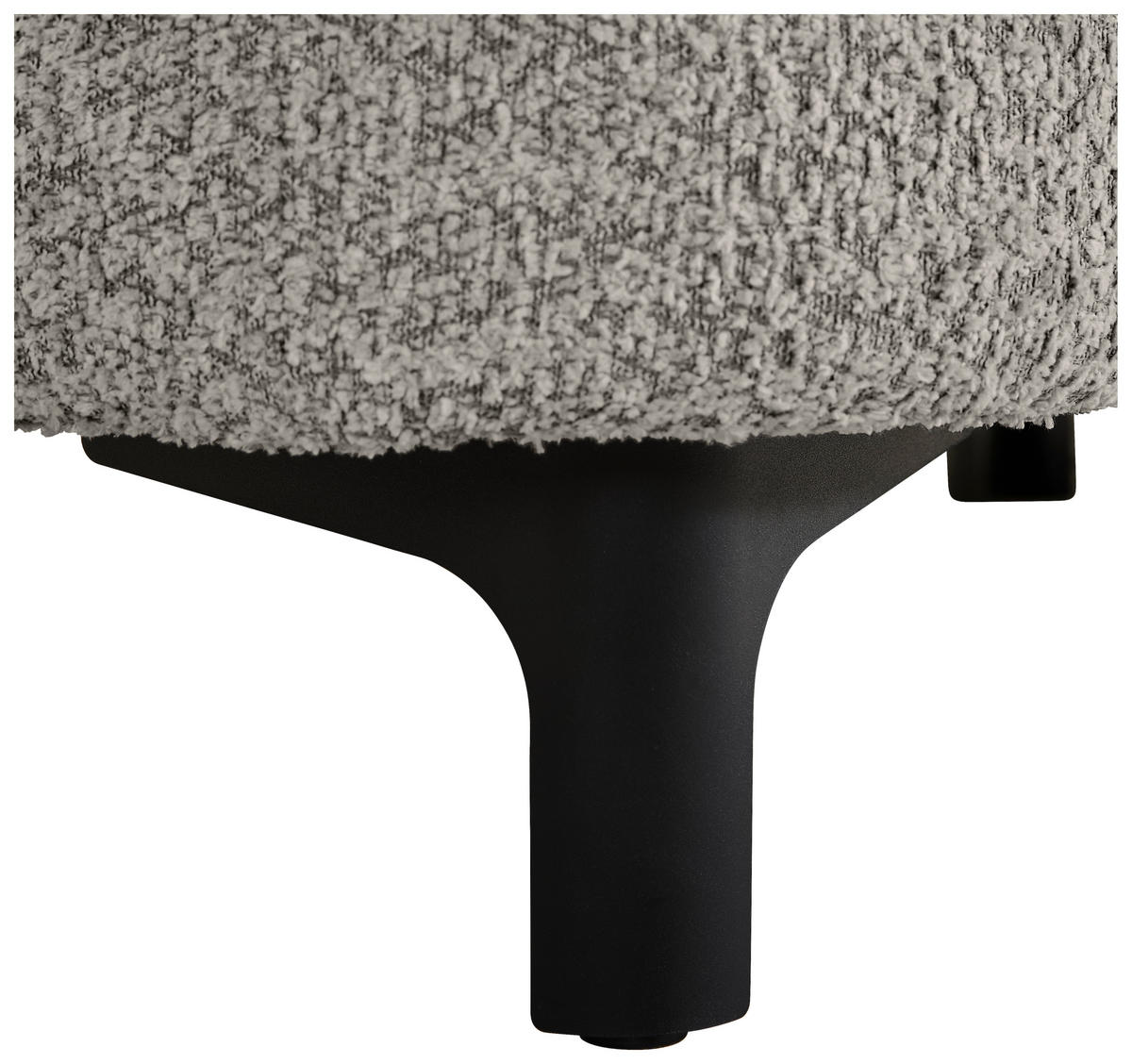 3-SITZER-SOFA Chenille Grau  - Schwarz/Grau, KONVENTIONELL, Textil/Metall (228/84/99cm) - Carryhome