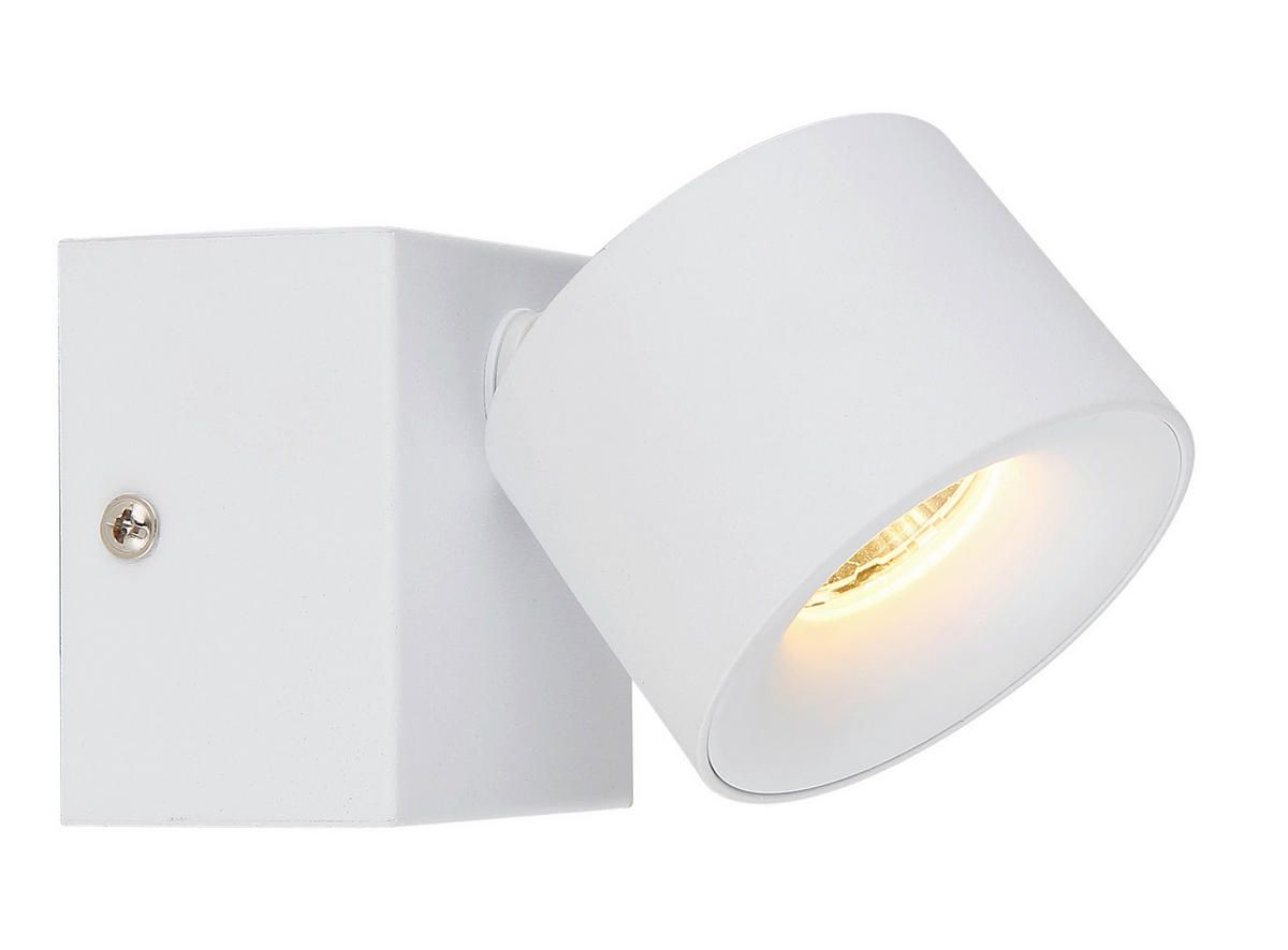 LED-STRAHLER 7.2/9.5 cm   - Transparent/Weiß, Basics, Kunststoff/Metall (7.2/9.5cm) - Globo