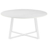 COUCHTISCH in Metall, Keramik 80/80/40 cm  - Weiss, Design, Keramik/Metall (80/80/40cm) - Carryhome