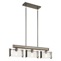 KRONLEUCHTER Kichler 24,8/106,1/20,3 cm  - Bronzefarben, Design, Glas/Metall (24,8/106,1/20,3cm) - Elstead Lighting