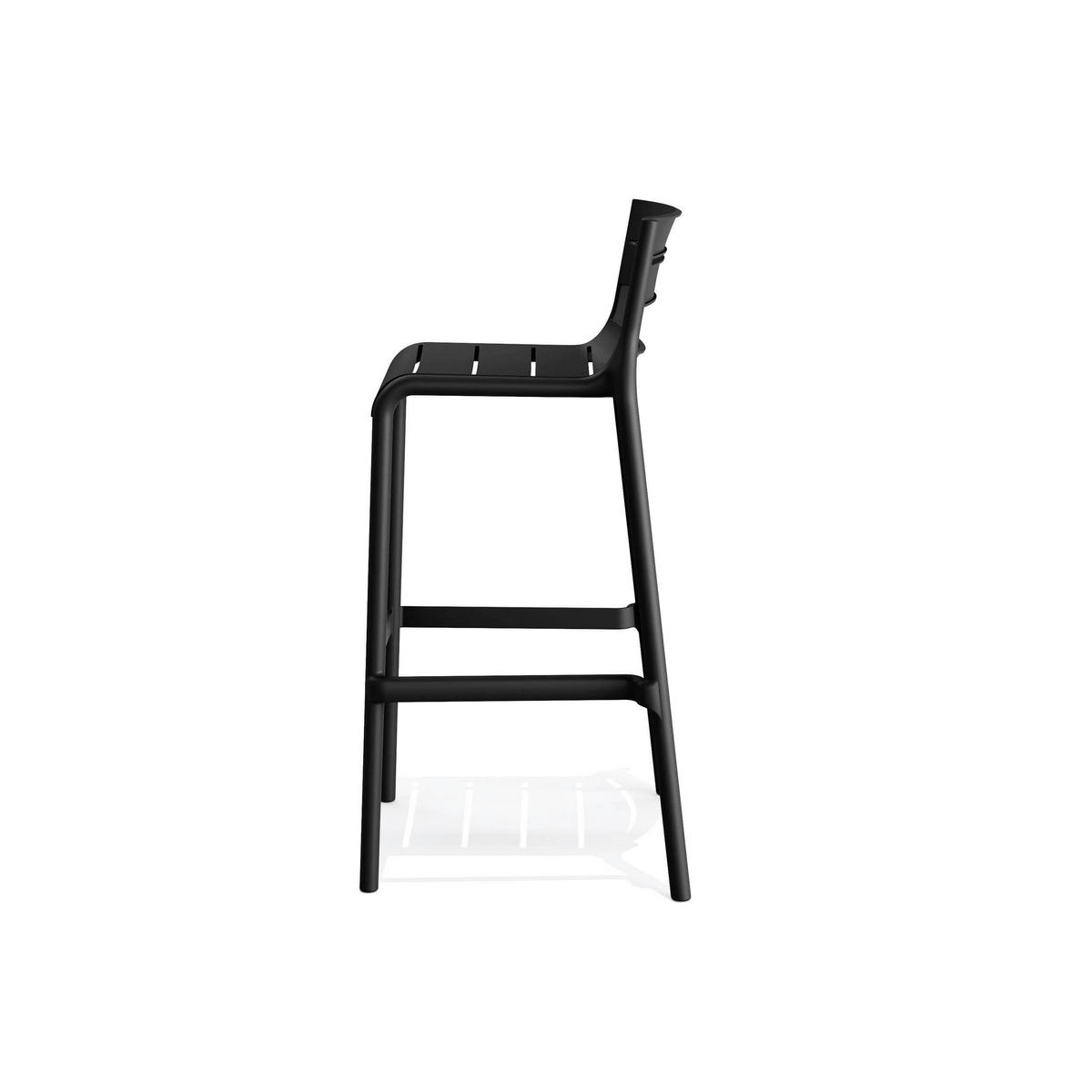 GARTENSTUHL-SET Schwarz  - Schwarz, MODERN, Kunststoff (49/100/49cm)