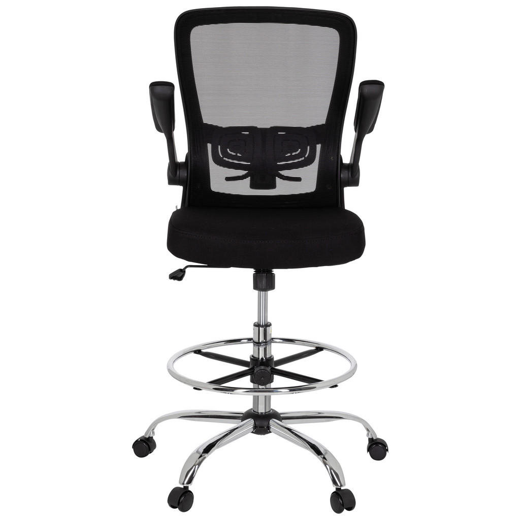 Thumbnail - Mid.you Drehstuhl, Schwarz, Textil, Kunststoff, Drehkreuz, 60x107x58 cm, Wippmechanik mit Härtegradeinstellung, Sitzfläc...