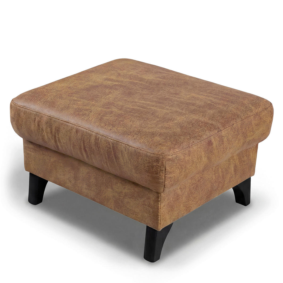 HOCKER in Textil, Leder Beige  - Beige, Design, Leder/Textil (70/48/60cm) - Livetastic