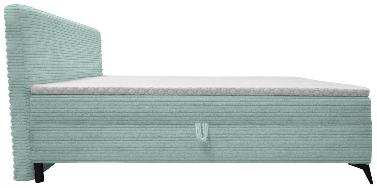 BOXBETT 180/200 cm  in Mintgrün  - Schwarz/Mintgrün, Design, Holz/Holzwerkstoff (180/200cm) - Xora