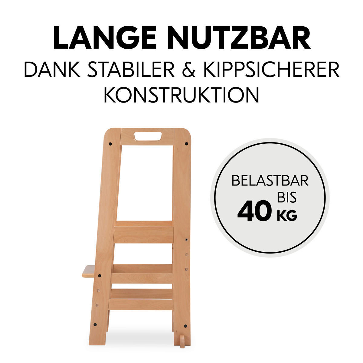 LERNTURM Learn N Explore  - Buchefarben, Basics, Holz (46/90,5/54cm) - Hauck
