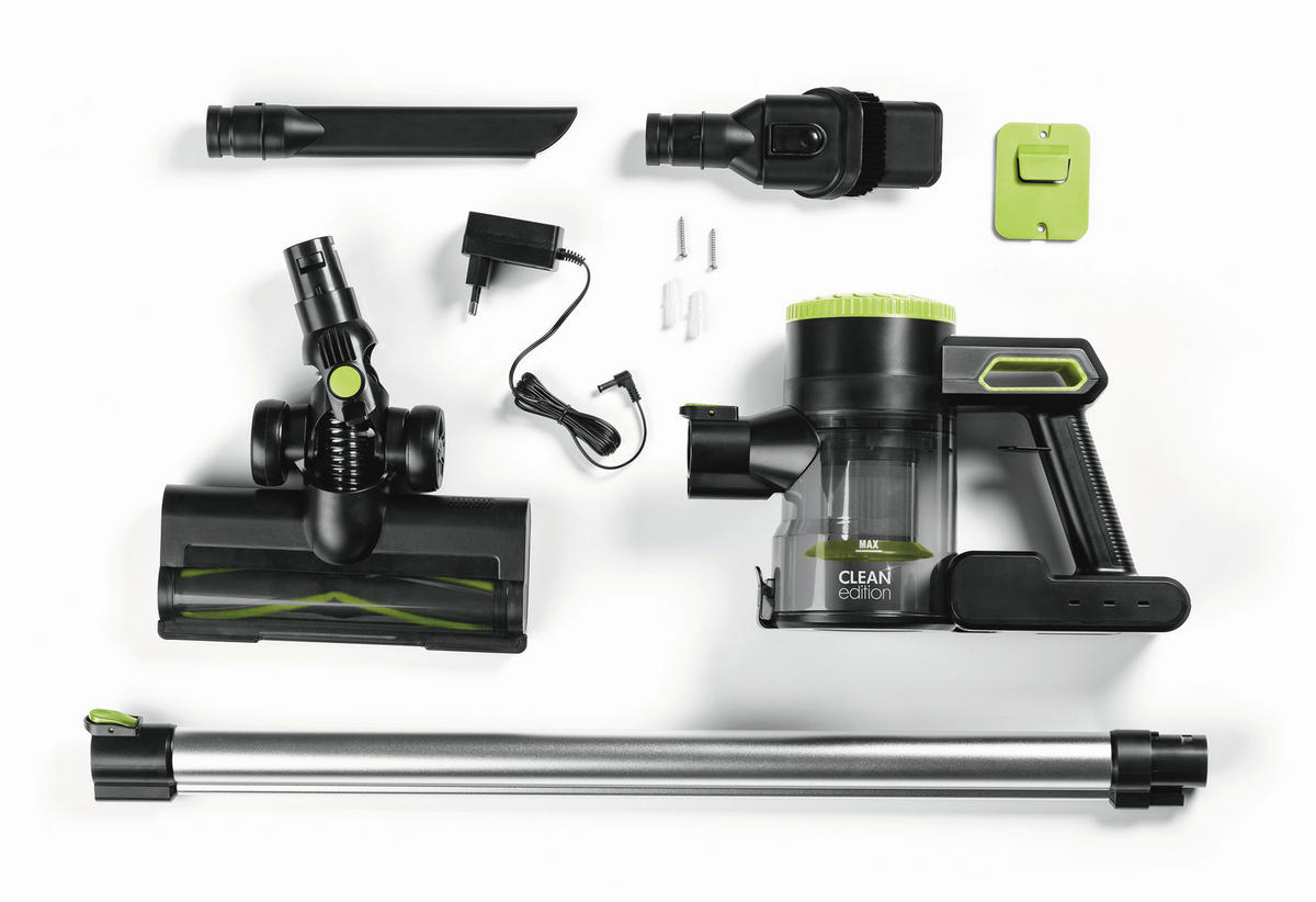 AKKU-BODENSTAUBSAUGER  - Schwarz/Grün, Basics, Kunststoff (33/12/113cm)