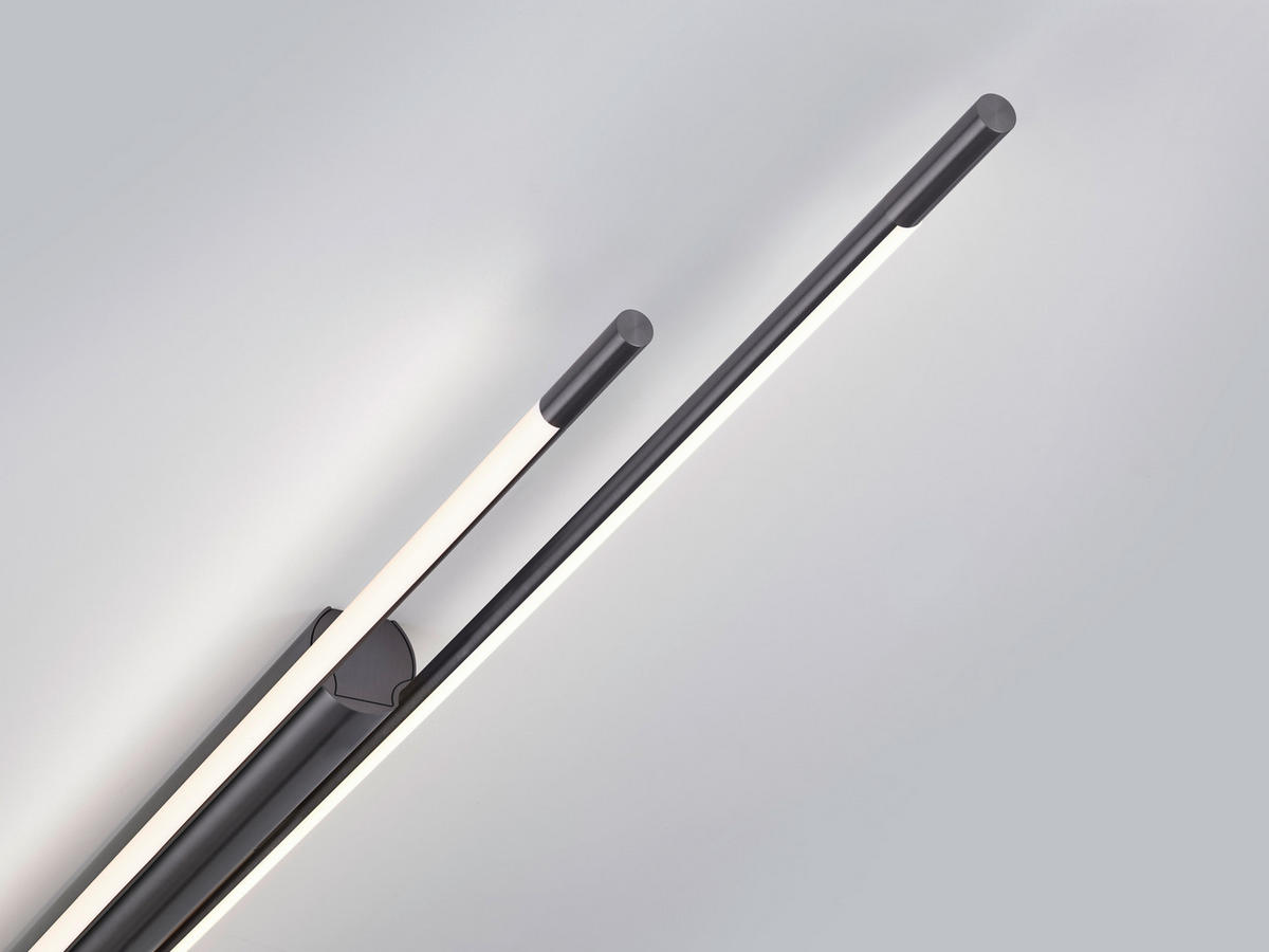 LED-DECKENLEUCHTE Leda 150/6,5/5 cm   - Titanfarben, Design, Kunststoff/Metall (150/6,5/5cm) - Helestra