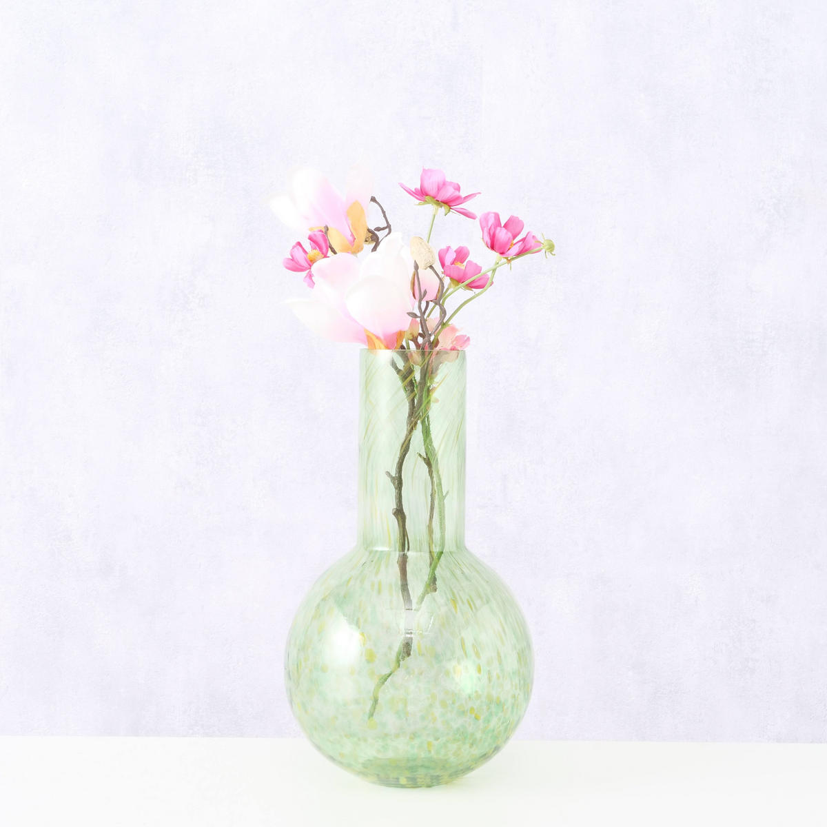 VASE  - Hellgrün/Grün, Glas (13/21cm) - Boltze Home