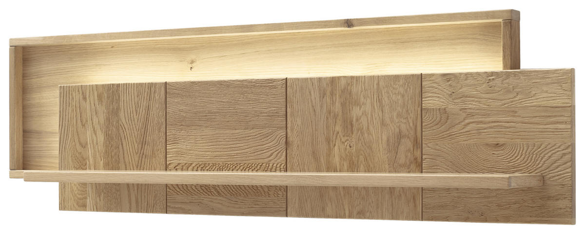 VÄGGHYLLA 137/40/26 cm  - ek Bianco, Design, trämaterial/trä (137/40/26cm) - MID.YOU