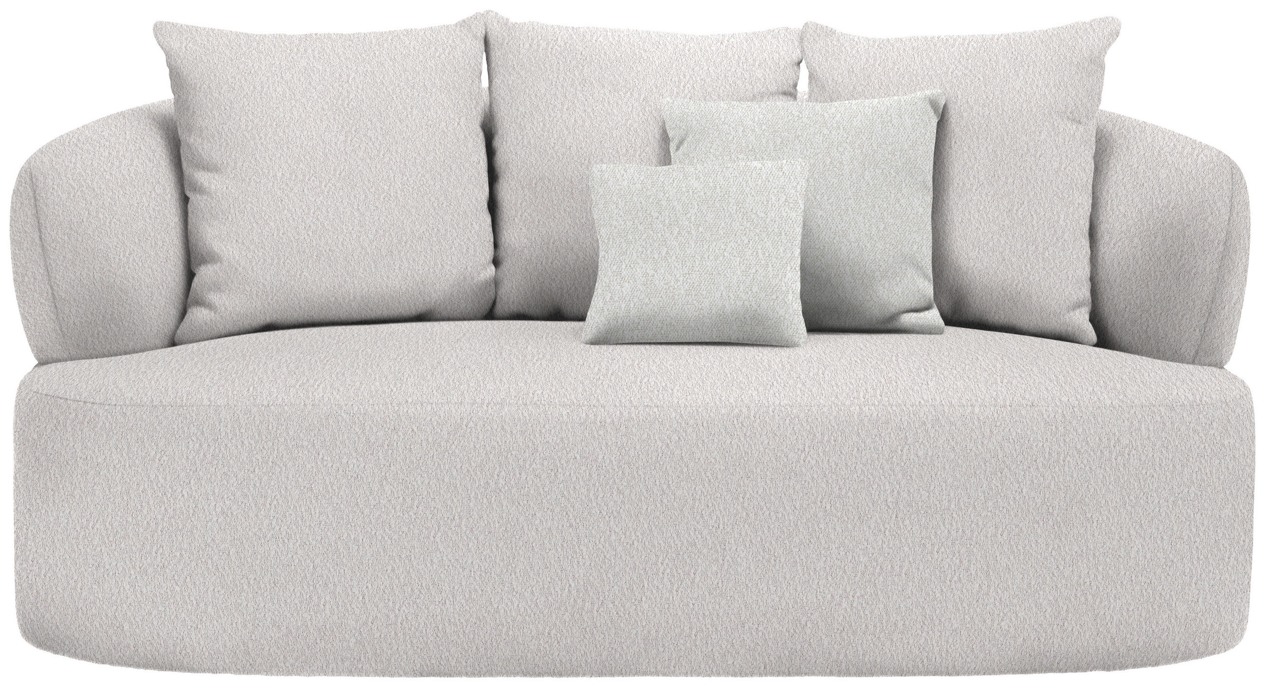 2-SITZER-SOFA in Bouclé Altrosa  - Sandfarben/Schwarz, MODERN, Kunststoff/Textil (177/86/105cm) - Hom`in