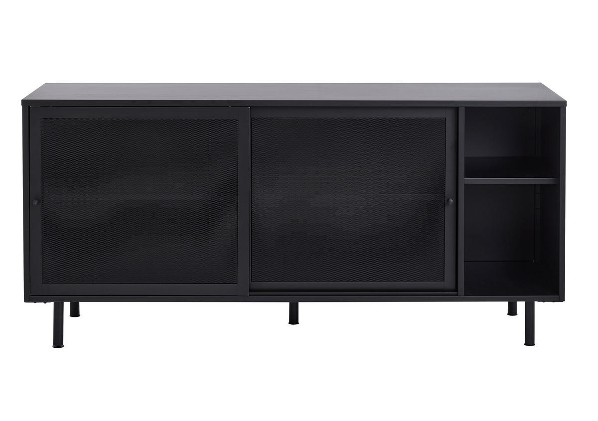SIDEBOARD  in 160/75/45 cm  - Schwarz, Basics, Metall (160/75/45cm) - Boxxx