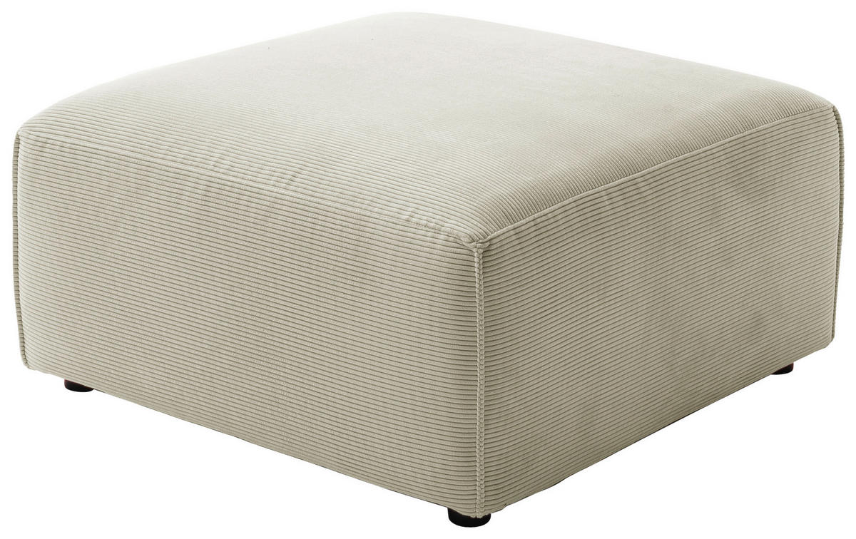 HOCKER in Textil Sandfarben  - Sandfarben/Schwarz, Design, Kunststoff/Textil (80/71/80cm) - Pure Home Lifestyle