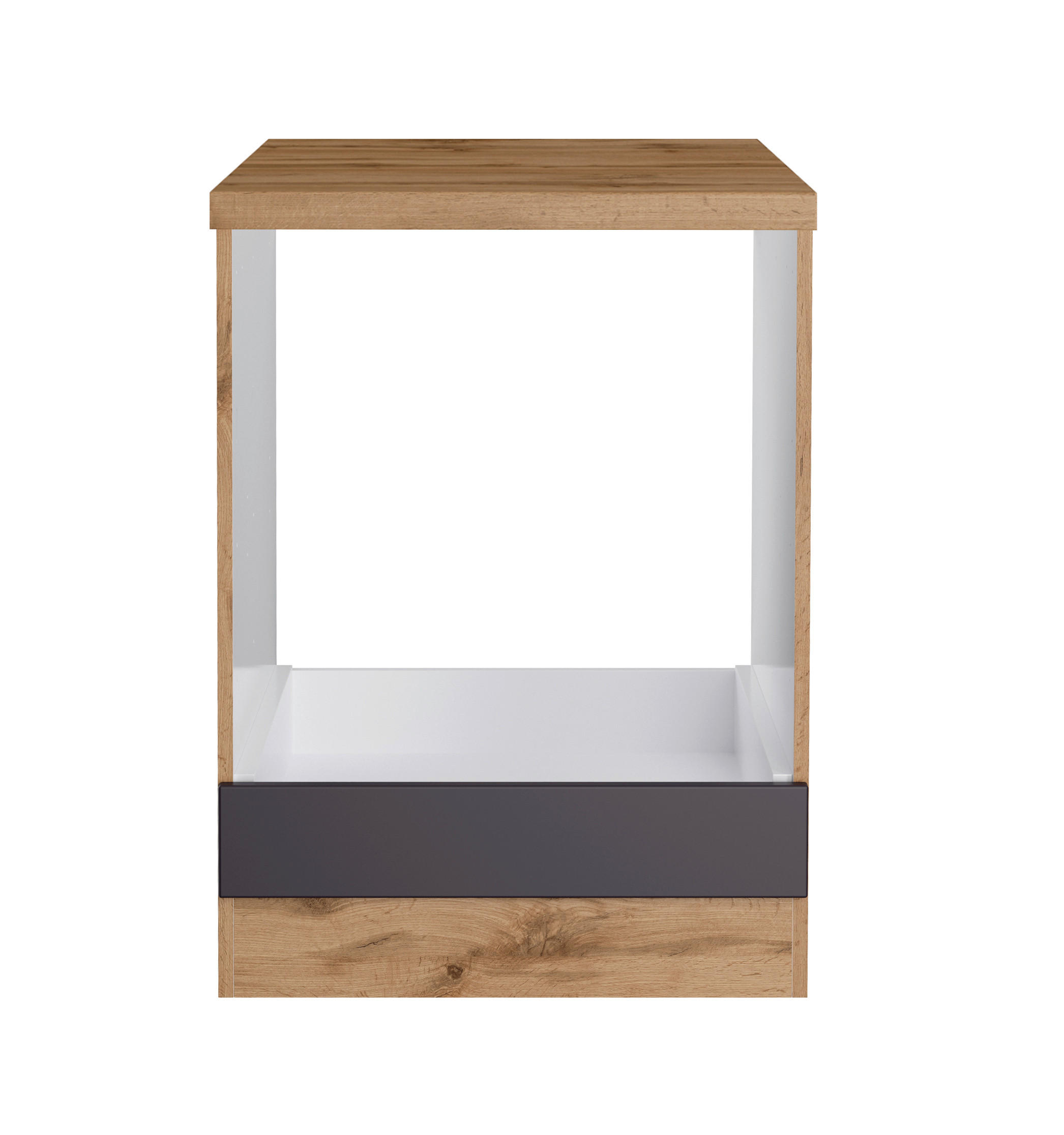 HERDUMBAUSCHRANK 60/86/60 cm  in Grau, Eiche Wotan  - Eiche Wotan/Grau, Design, Holzwerkstoff (60/86/60cm) - Held