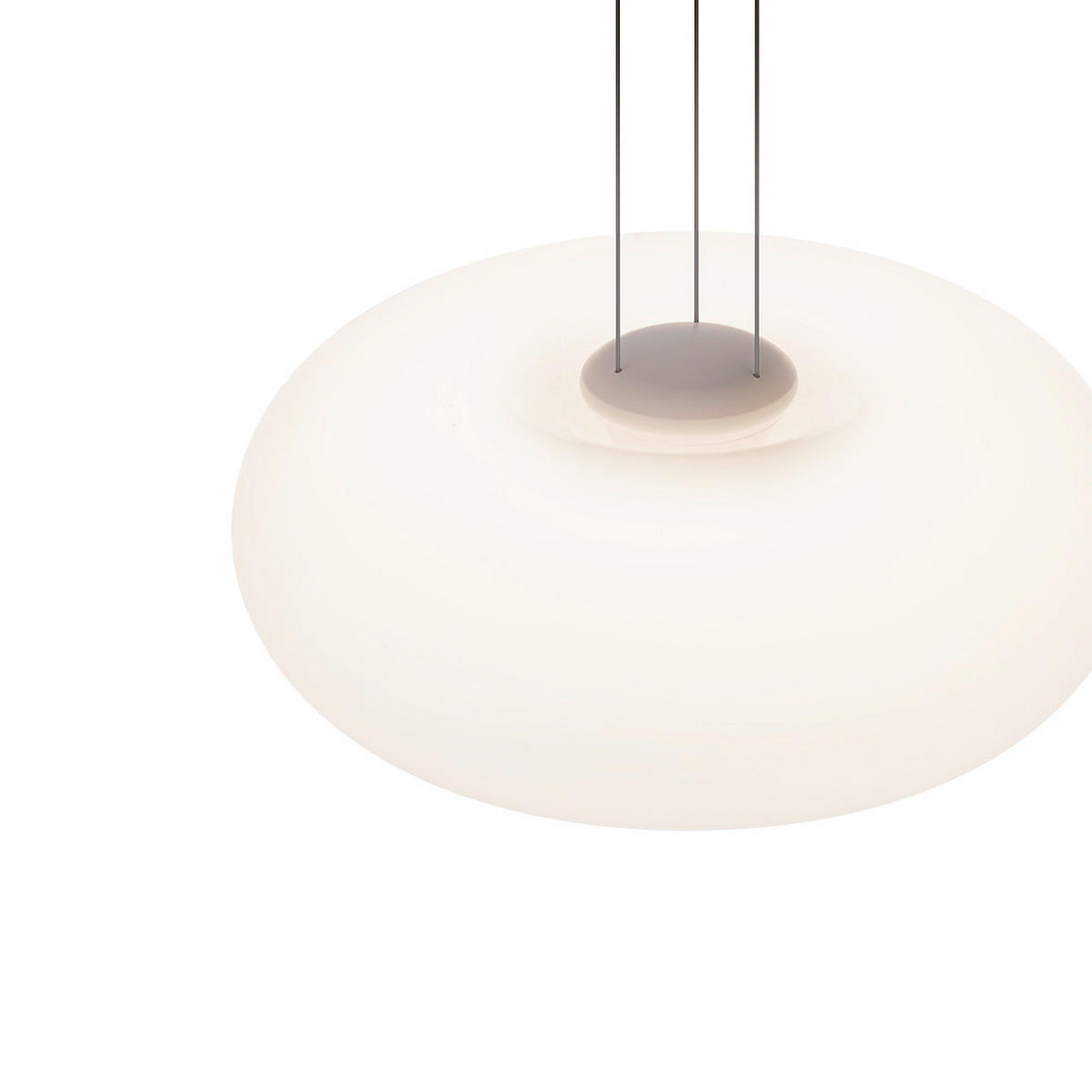 LED-HÄNGELEUCHTE Siena 110 cm   - Weiß Hochglanz, Design, Glas (110cm) - Hell