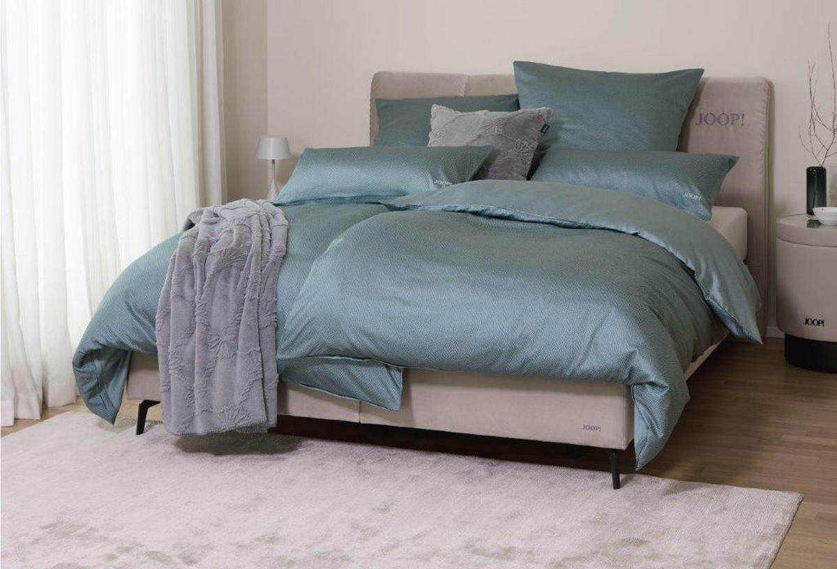 POSTELJINA S DVA LICA 200/200 cm  Herringbone  - smaragdno zelena, Konvencionalno, tekstil (200/200cm) - Joop!
