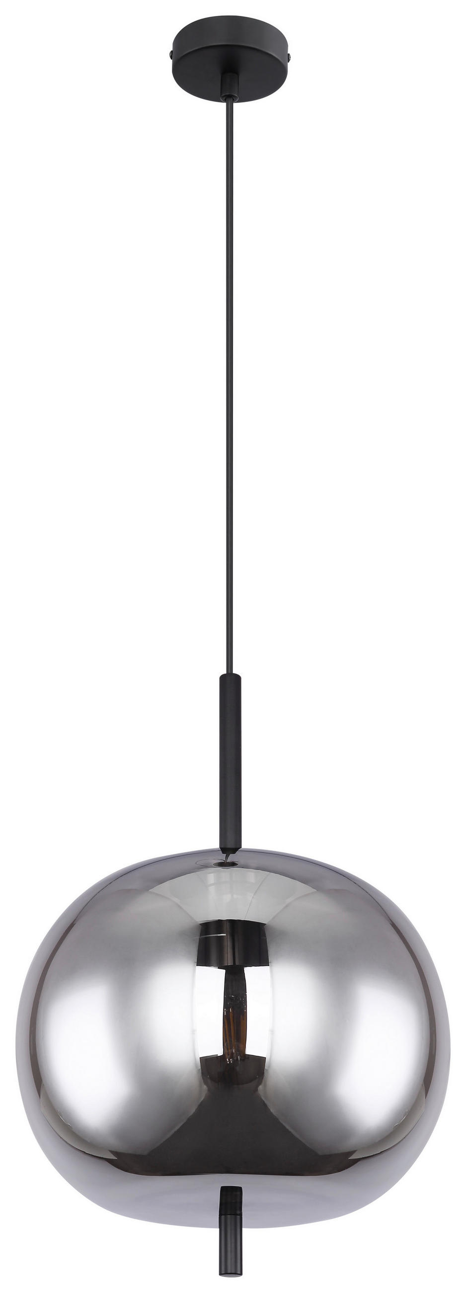 HÄNGELEUCHTE 30/120 cm  - Schwarz, Basics, Glas/Metall (30/120cm) - Globo