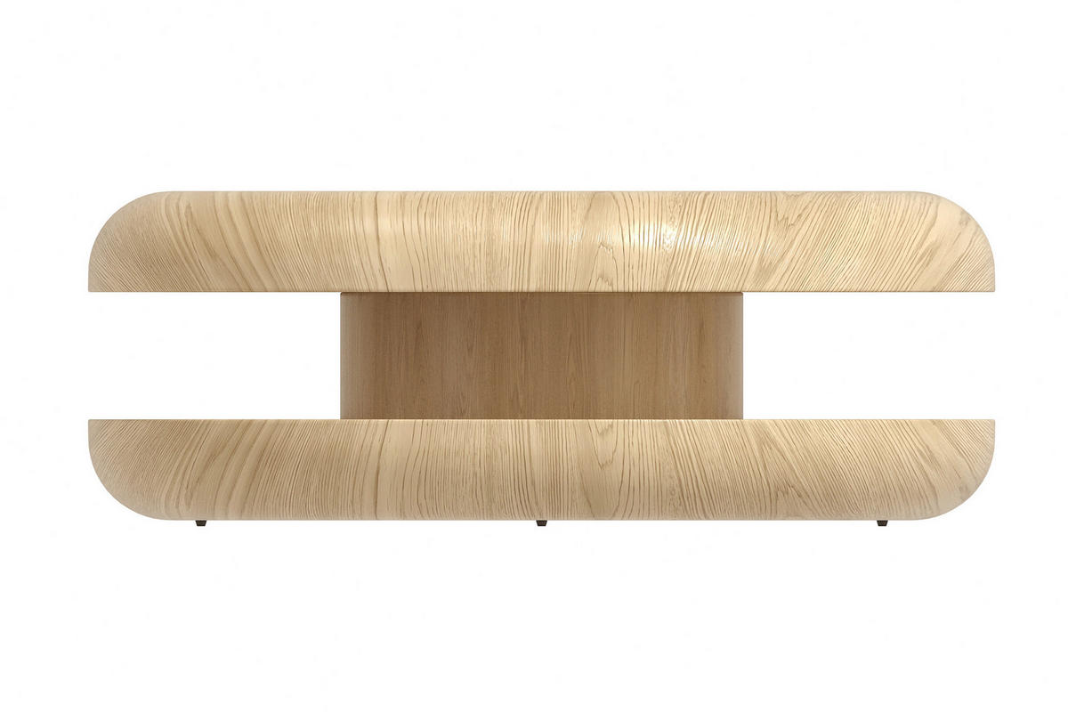 COUCHTISCH furniert 90/90/35 cm rund Naturfarben  - Naturfarben, MODERN, Holzwerkstoff (90/90/35cm) - Livetastic
