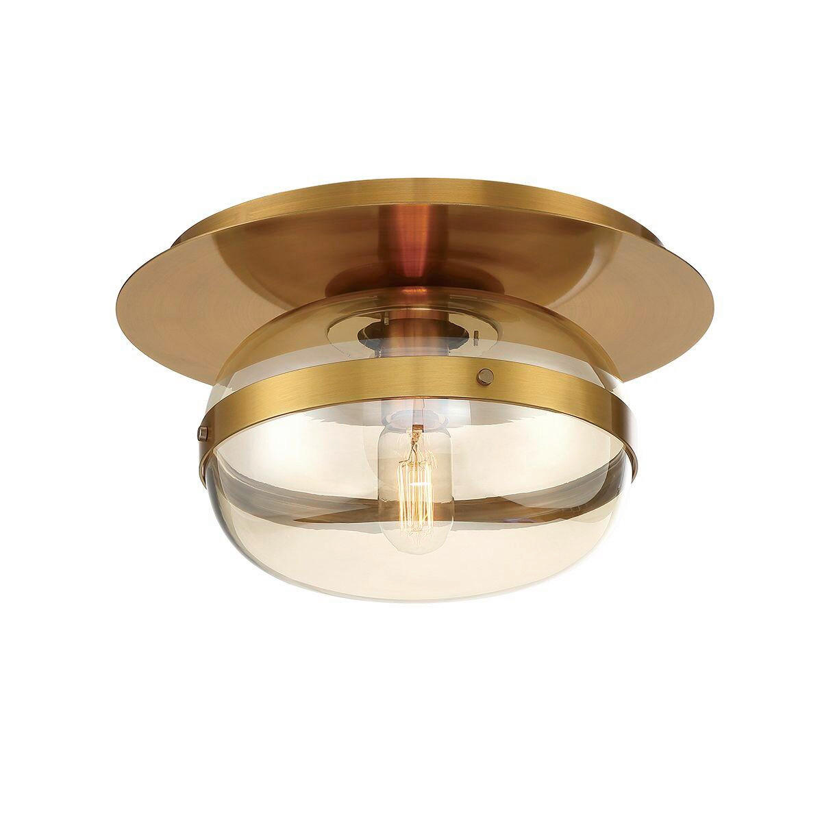 DECKENLEUCHTE Eurofase 25/19 cm   - Messingfarben, KONVENTIONELL, Glas/Metall (25/19cm) - Elstead Lighting