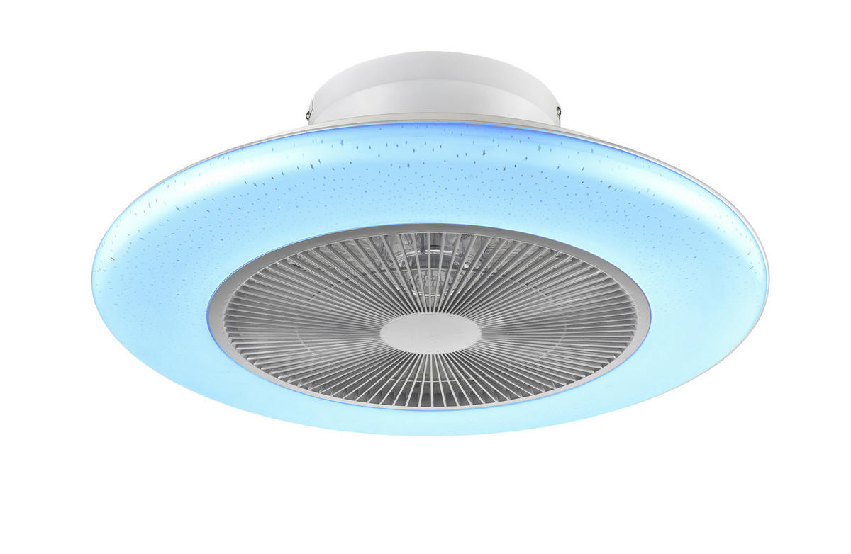 VENTILATOR STROPNI  bijela, boje kroma   prozirno   - bijela/prozirno, Trend, metal/plastika (55/19cm) - Mican
