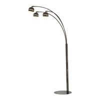 LED-STEHLEUCHTE Luberon 88/164,5/78 cm  - Schwarzchrom, Design, Kunststoff/Metall (88/164,5/78cm)