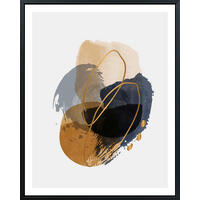 KUNSTDRUCK Abstraktes 40/50 cm  - Schwarz/Braun, Trend, Holzwerkstoff/Kunststoff (40/50cm) - Monee
