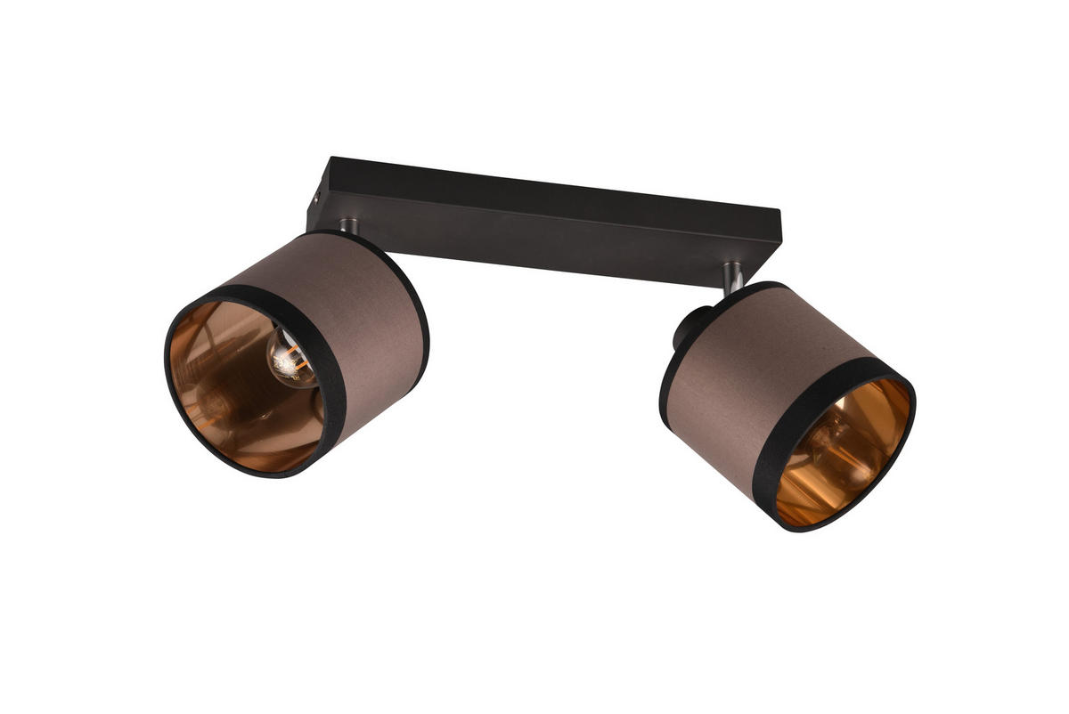 SPOTLIGHT Davos 38/21,5/16,5 cm   - svart/taupe, Klassisk, metall/textil (38/21,5/16,5cm)
