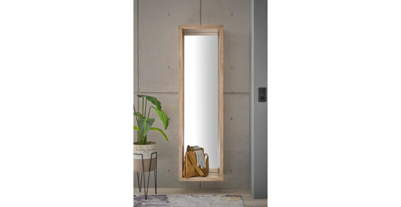 WANDSPIEGEL 51/178/24 cm in rechteckig - Eichefarben, Basics, Glas/Holzwerkstoff (51/178/24cm) - Carryhome