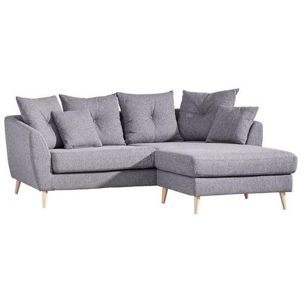 Thumbnail - Carryhome Ecksofa, Grau, Textil, Buche, massiv, 3-Sitzer, Füllung: Polyester, seitenverkehrt montierbar, L-Form, 210x156...