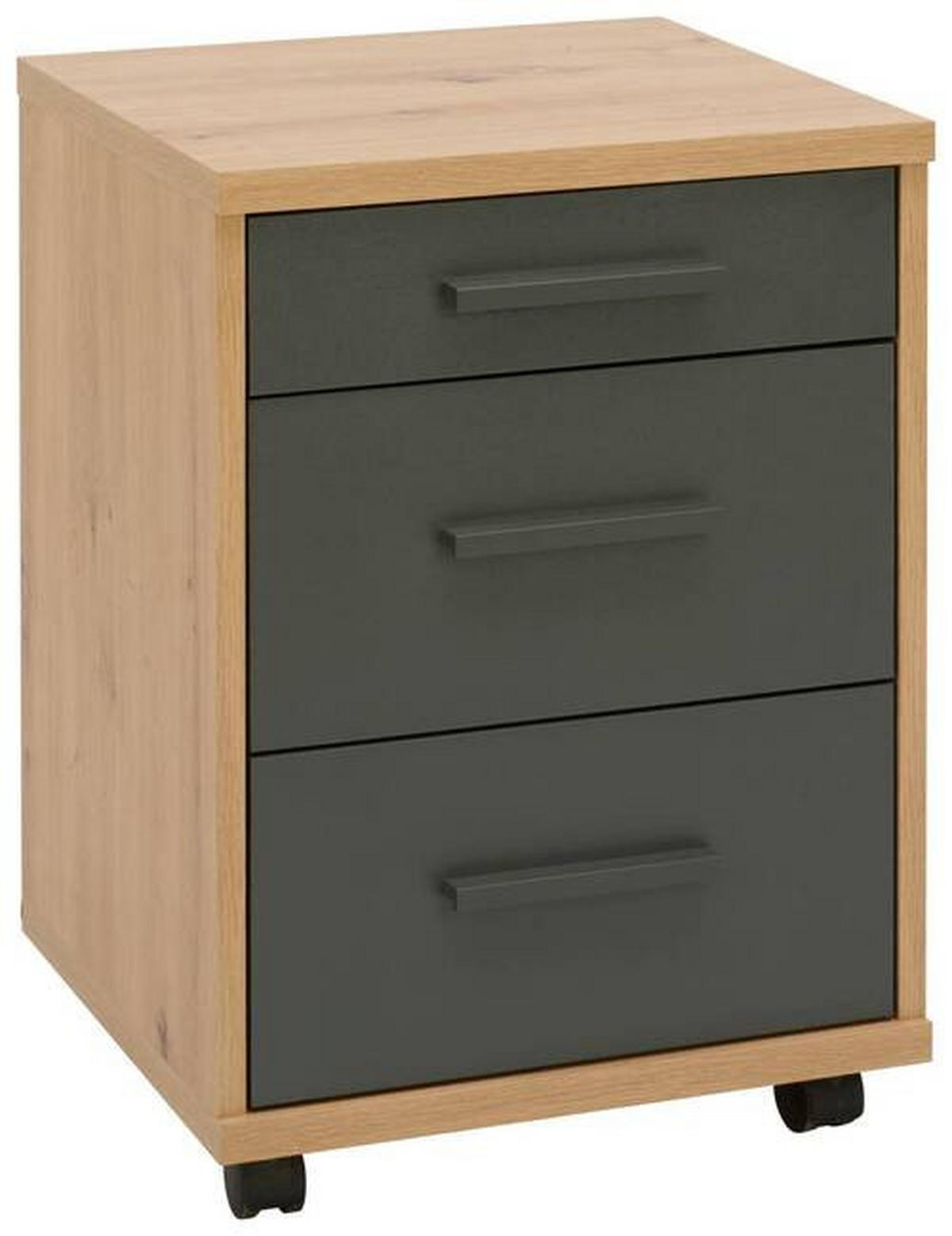 ROLLCONTAINER 40/56/39 cm  - Anthrazit/Eiche Artisan, KONVENTIONELL, Holzwerkstoff/Kunststoff (40/56/39cm) - Cantus