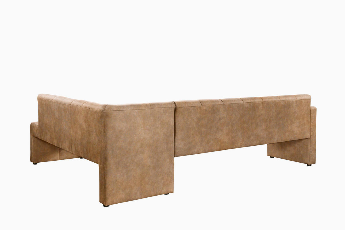KLUPA KUTNA  konjak  drvo, tekstil, drvni materijal      - konjak/crna, Moderno, drvni materijal/drvo (265/197cm) - Livetastic
