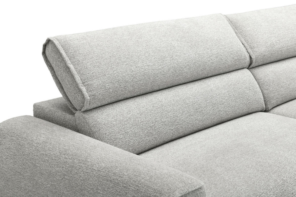 ECKSOFA  Chenille Beige  - Beige/Schwarz, Design, Kunststoff/Textil (258/160cm) - Livetastic