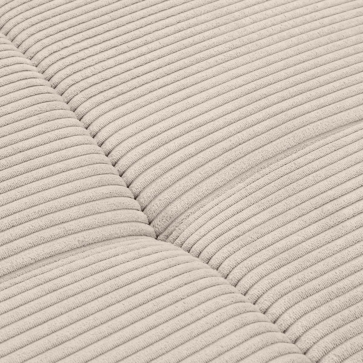 WOHNLANDSCHAFT Beige Cord  - Chromfarben/Beige, KONVENTIONELL, Kunststoff/Textil (180/376/180cm) - Carryhome