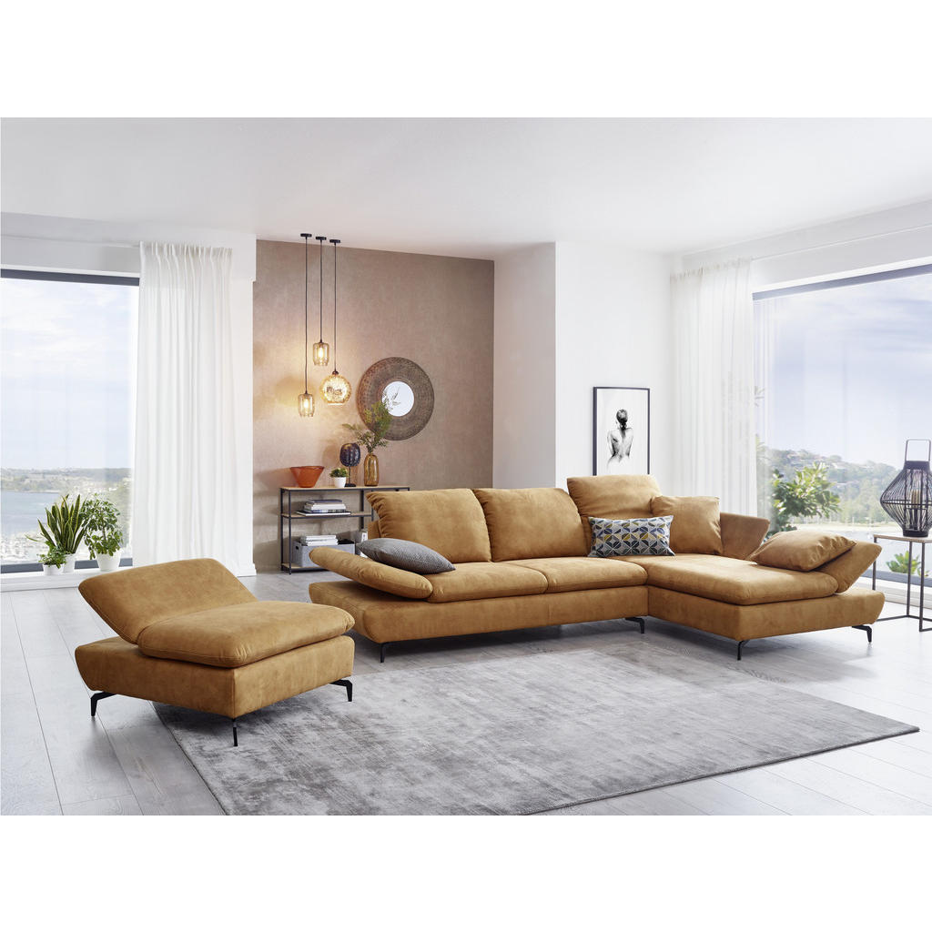 Thumbnail - Chilliano Ecksofa, Dunkelbraun, Textil, 3-Sitzer, Ottomane links, L-Form, 315x200 cm, Emas, Dgm, Goldenes M, Typenauswah...