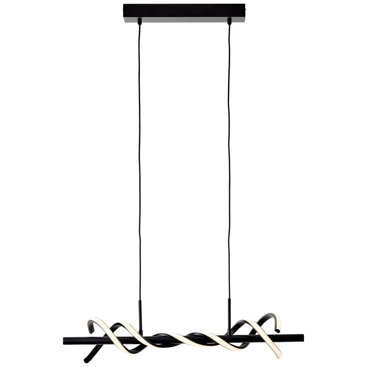 LED-PENDELLEUCHTE 75,5/18/150 cm    - Schwarz, Design, Kunststoff/Metall (75,5/18/150cm) - Brilliant