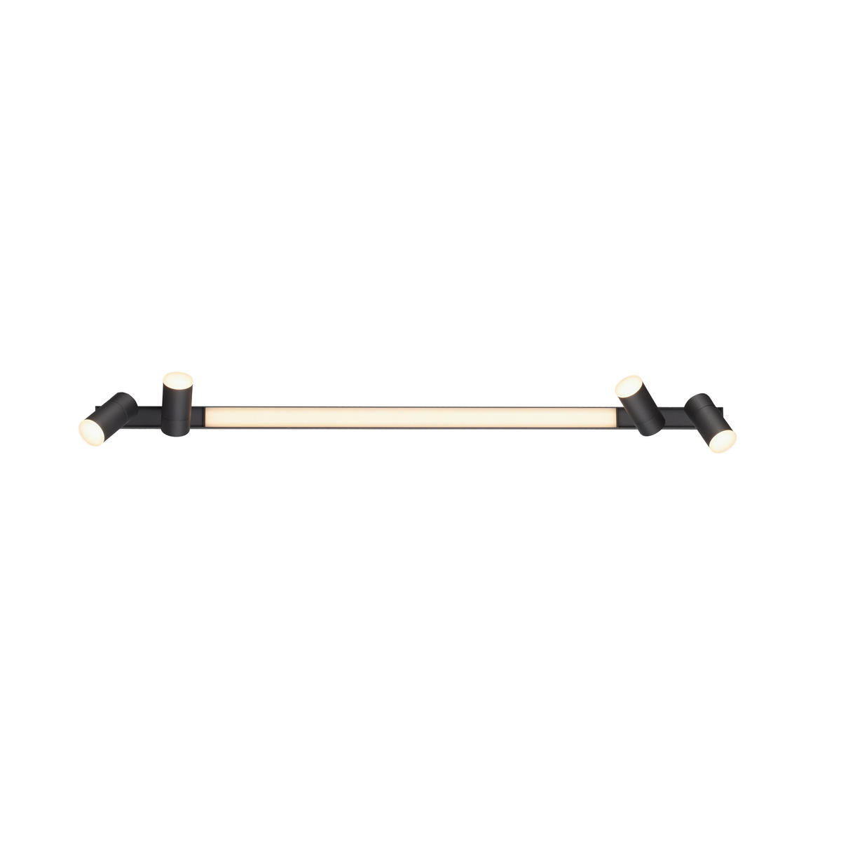 LED-DECKENLEUCHTE Pure-Lines 120/19/15 cm   - Schwarz, Design, Kunststoff/Metall (120/19/15cm) - Neuhaus PURE