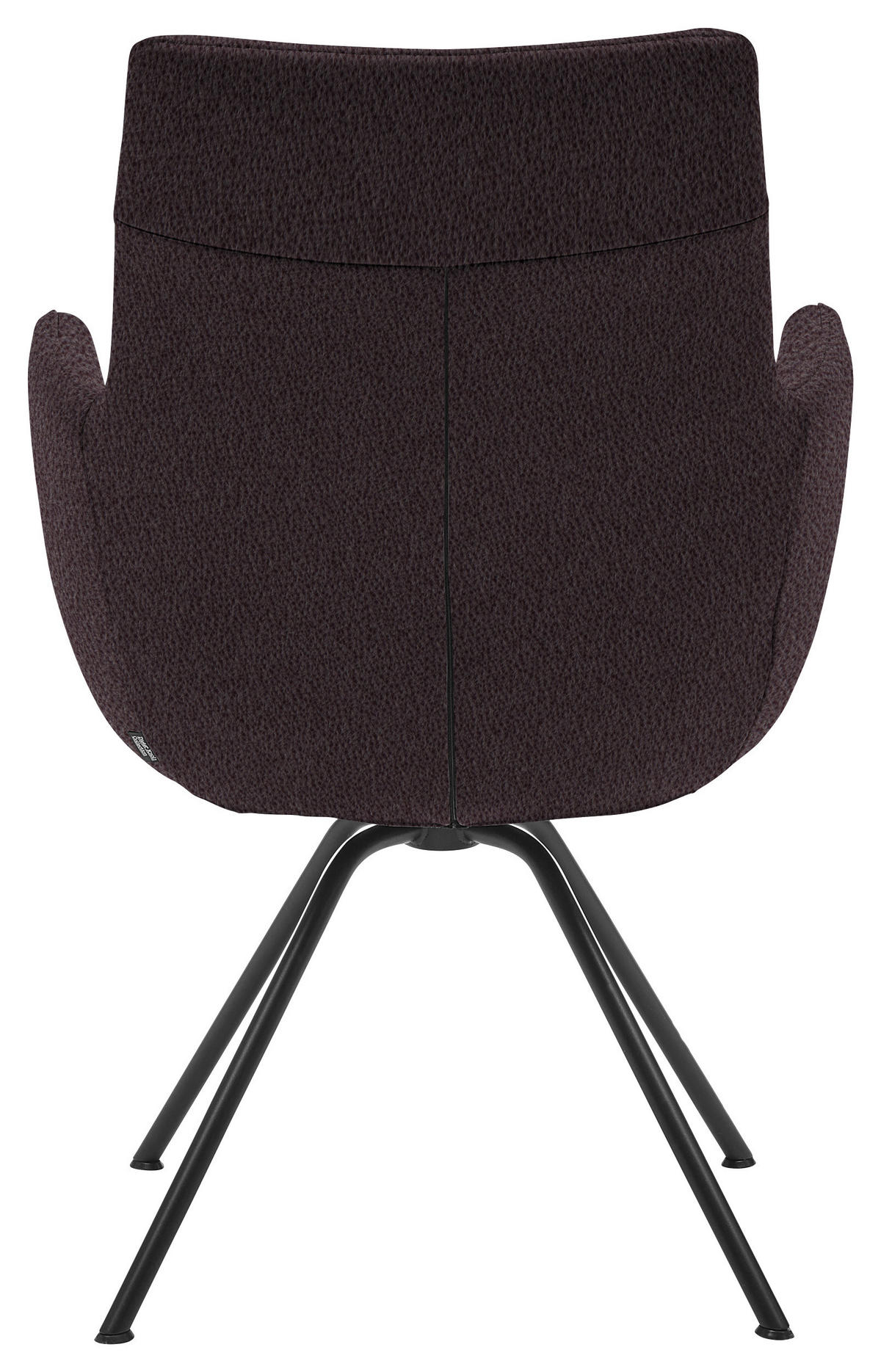 ARMLEHNSTUHL  in Stahl Echtleder  - Dunkelbraun/Schwarz, Design, Leder/Metall (60/90/61cm) - Dieter Knoll