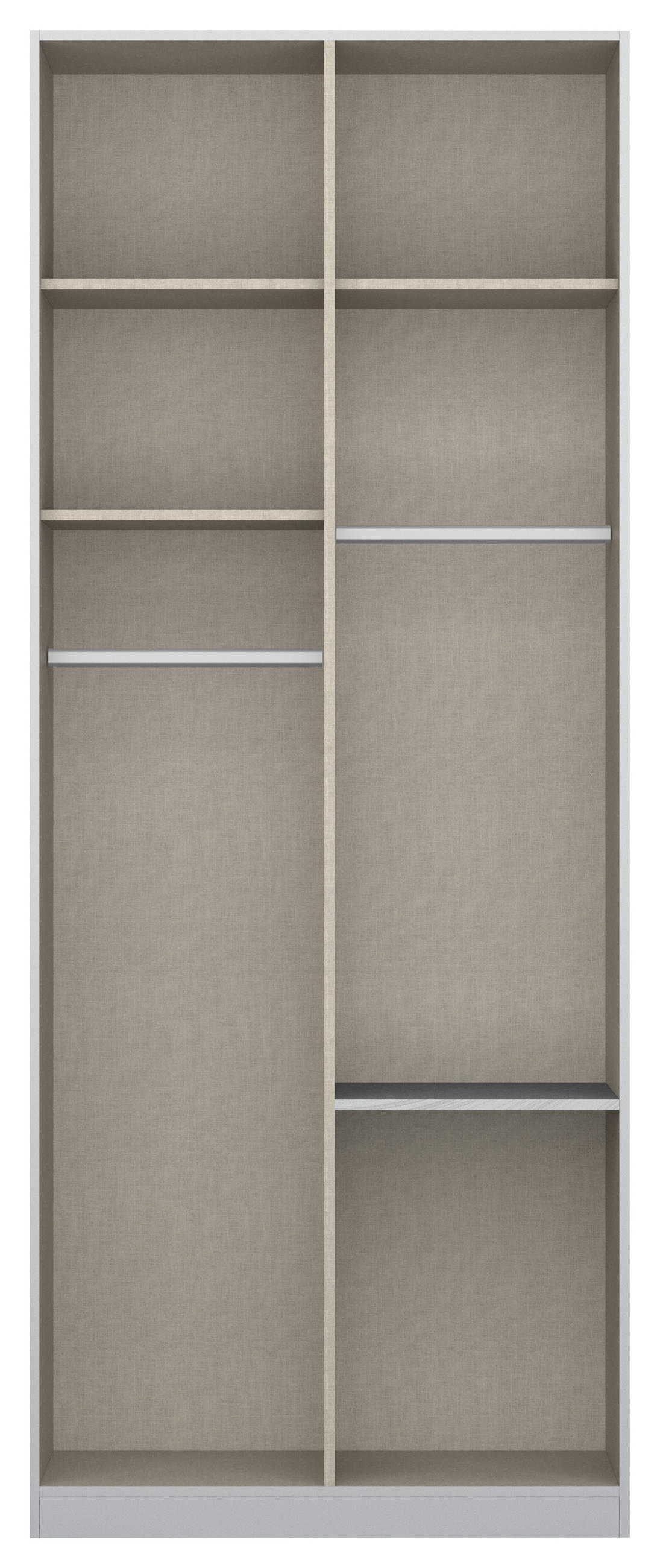 DREHTÜRENSCHRANK in Grau  - Alufarben/Grau, Modern, Holzwerkstoff (91/229/54cm) - Rauch Möbel