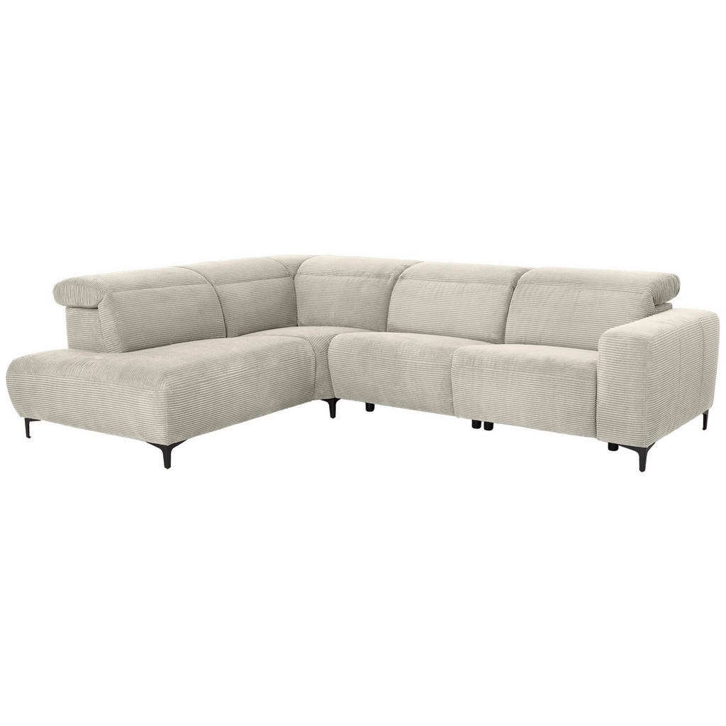 Thumbnail - Pure Home Lifestyle Ecksofa, Natur, Textil, Uni, Ottomane links, L-Form, 290x223 cm, Blauer Engel, Goldenes M, Dgm, Type...