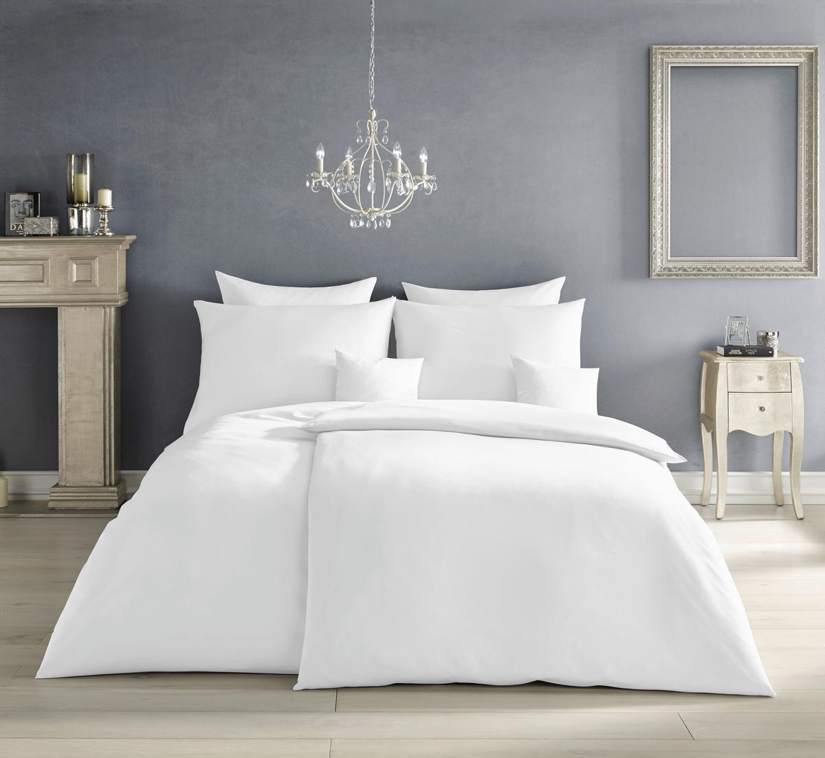BETTWÄSCHE Satin 155/200 cm  - Silberfarben, Basics, Textil (155/200cm) - Fleuresse