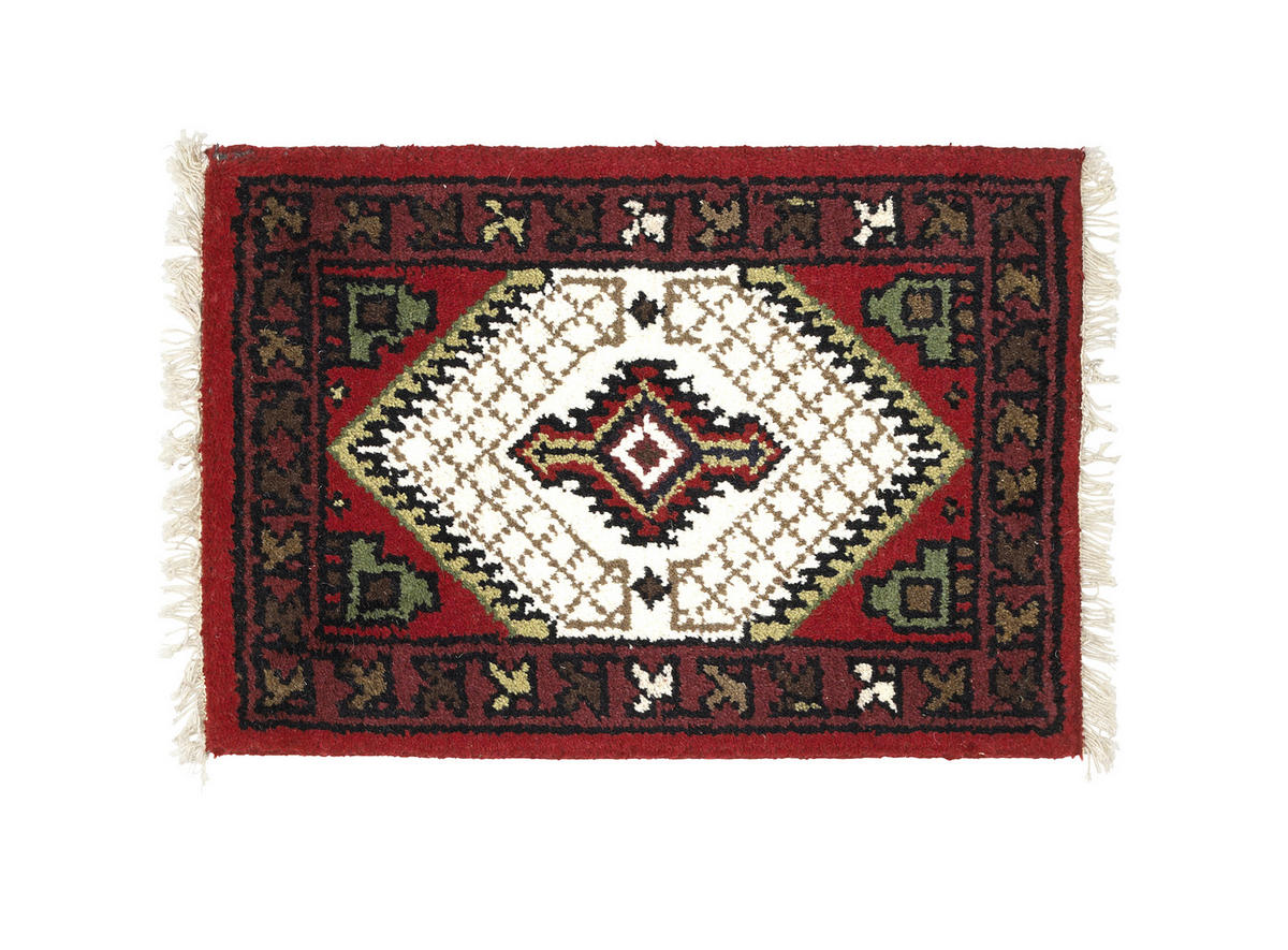 COVOR ORIENTAL  Indo Rajpur Super -TOP-  - bej/roșu, Lifestyle, textil (40/60cm) - Cazaris