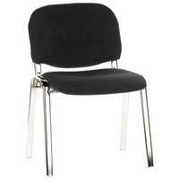 BESUCHERSTUHL Schwarz, Chromfarben  - Chromfarben/Schwarz, Basics, Textil/Metall (58/84/41cm) - MID.YOU