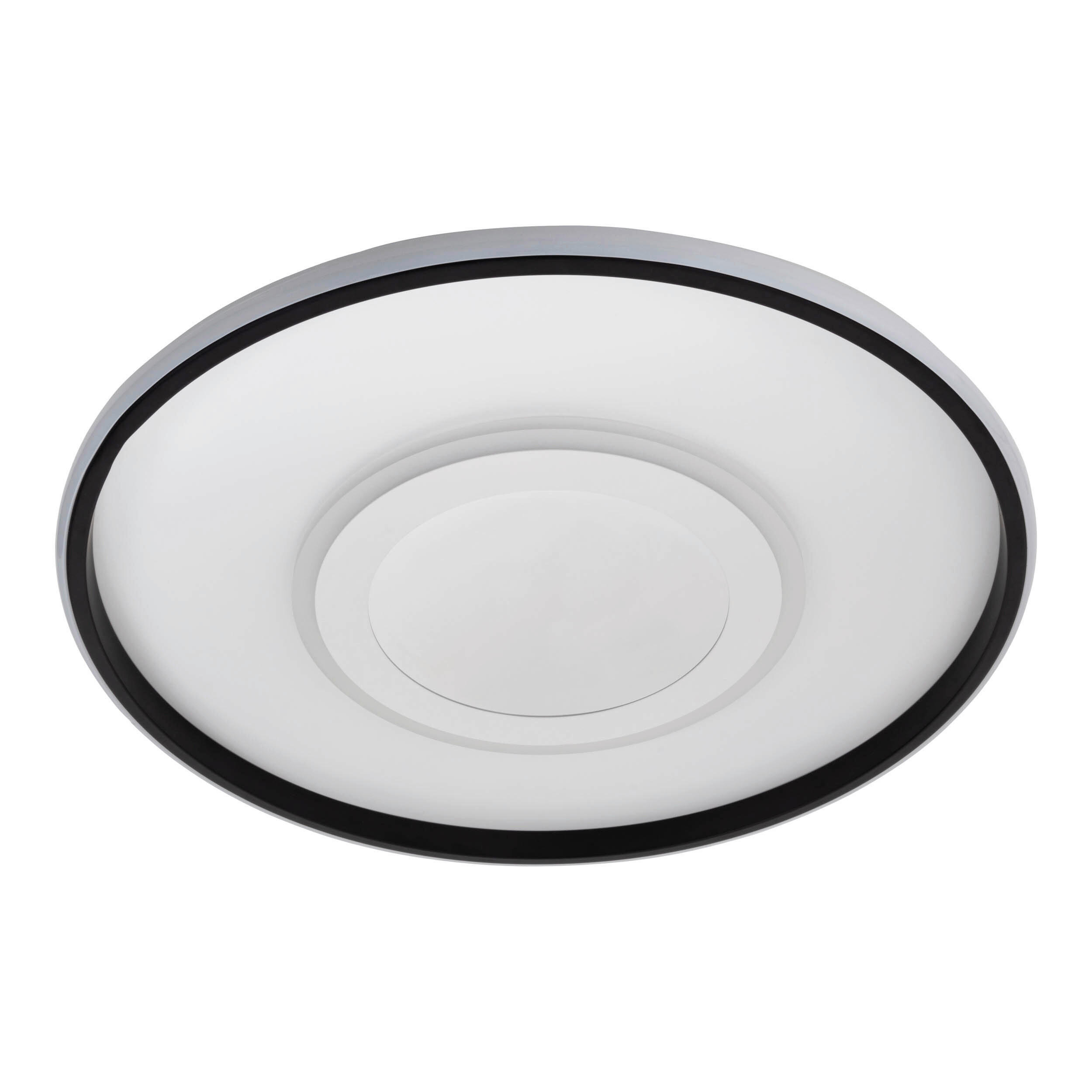 LED-DECKENLEUCHTE Redona 50/6 cm   - Schwarz/Weiß, KONVENTIONELL, Kunststoff/Metall (50/6cm) - Näve