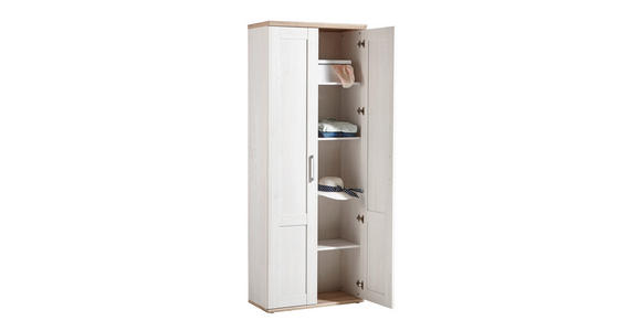 GARDEROBENSCHRANK in 76/200/38 cm - Eichefarben/Silberfarben, Design, Holzwerkstoff/Kunststoff (76/200/38cm) - Xora