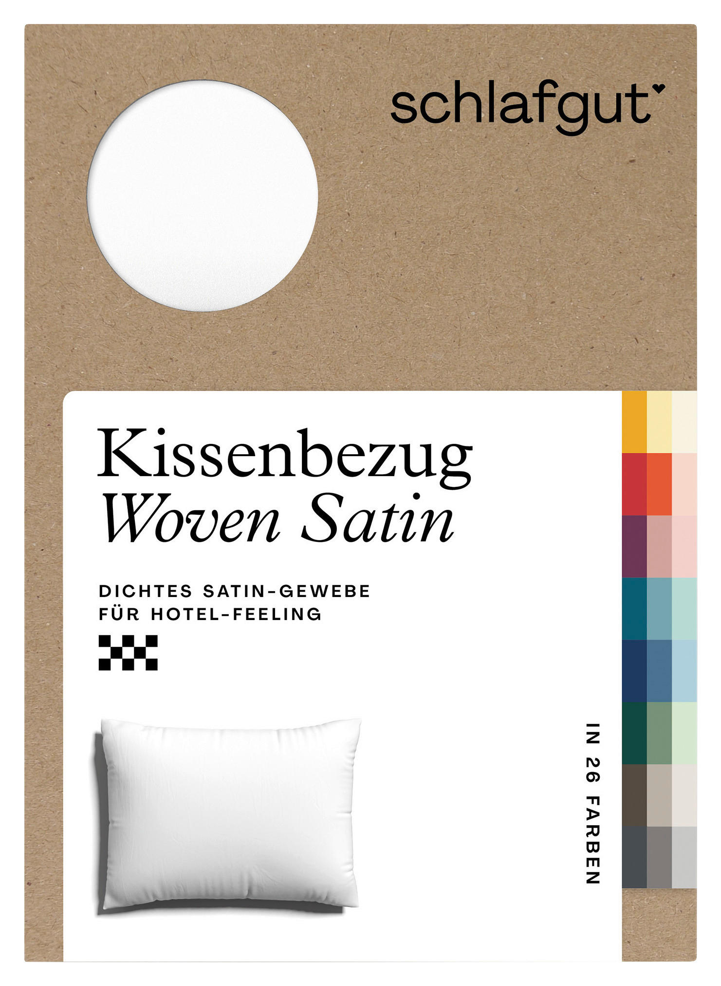 KOPFPOLSTERBEZUG WOVEN SATIN 60/80 cm  - Weiß, Basics, Textil (60/80cm) - Schlafgut