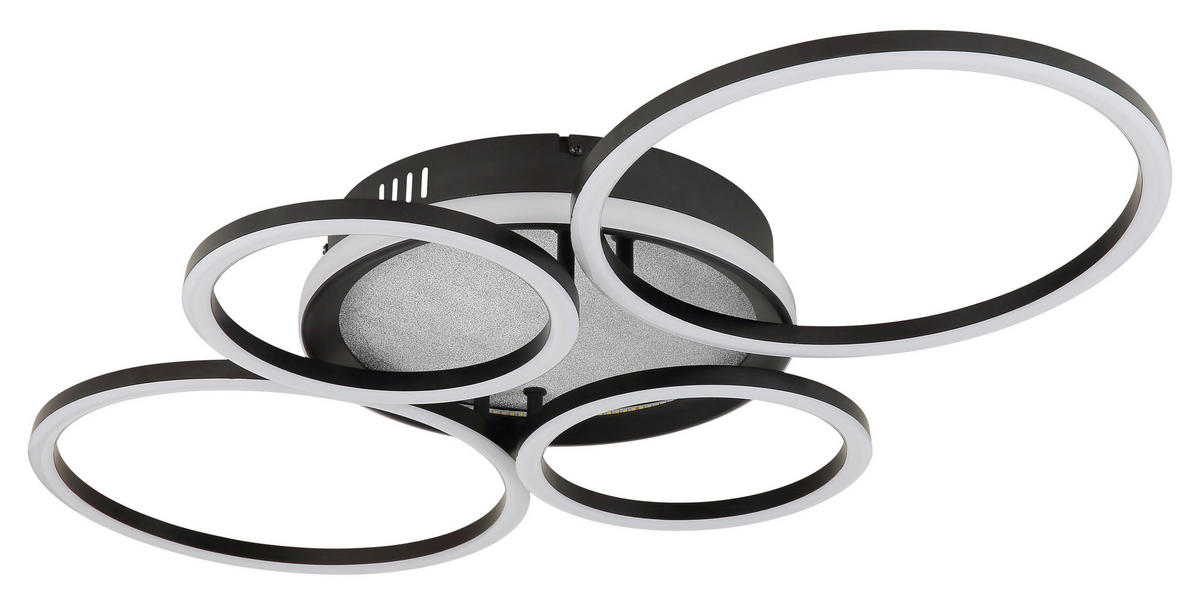 LED-DECKENLEUCHTE 72,2/51,7/10 cm   - Schwarz/Weiß, Design, Kunststoff/Metall (72,2/51,7/10cm) - Globo