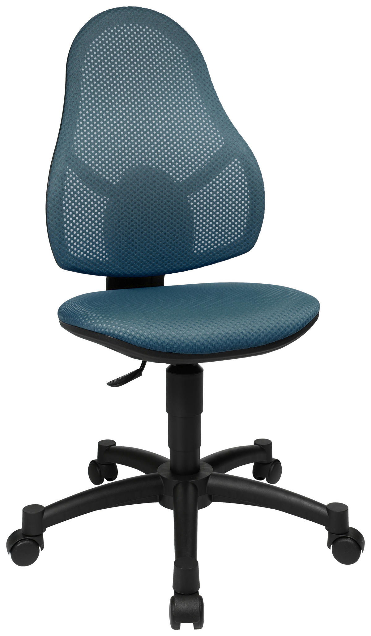 JUGENDDREHSTUHL Netz Schwarz, Petrol  - Petrol/Schwarz, Basics, Kunststoff/Textil (44/39-53/30-36cm) - Xora