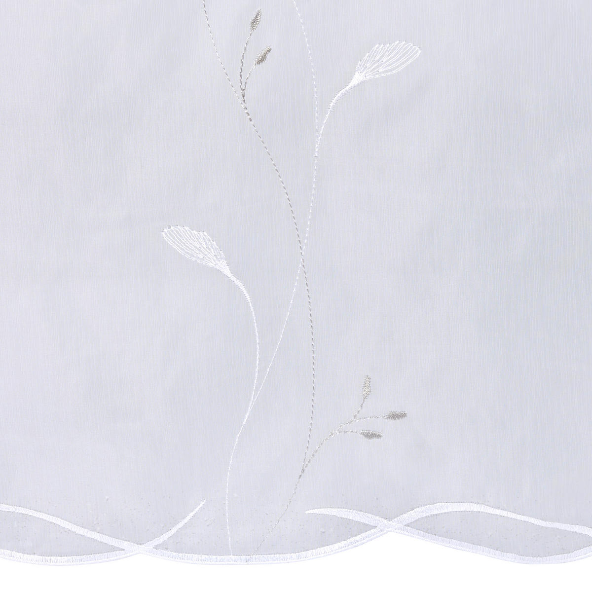 FERTIGVORHANG  halbtransparent  140/245 cm   - Weiß/Grau, Natur, Textil (140/245cm) - Esposa